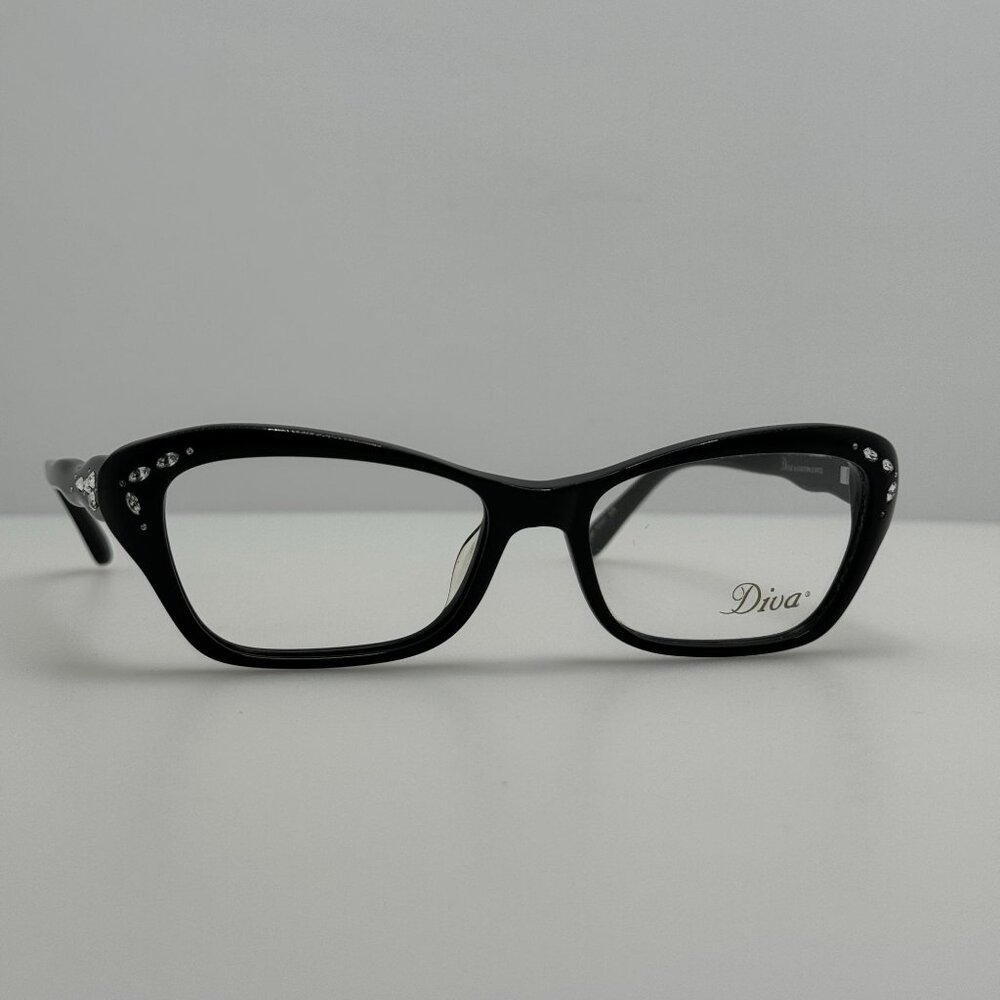 Diva Eyeglasses Eye Glasses Frames 5447 C. 97A Black Italy 53-16-142